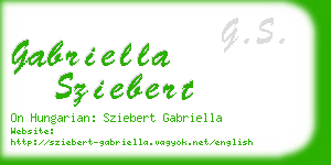 gabriella sziebert business card